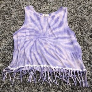 Purple tie-dye forever 21 girls tank